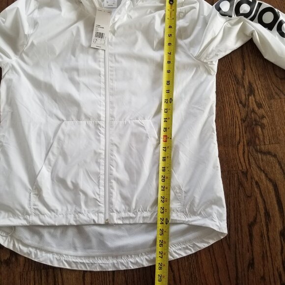 NWT Adidas Women's Windbreaker White Jacket Size Large - Picture 7 of 8